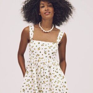 NWT JCREW Squareneck midi dress in budding rose print